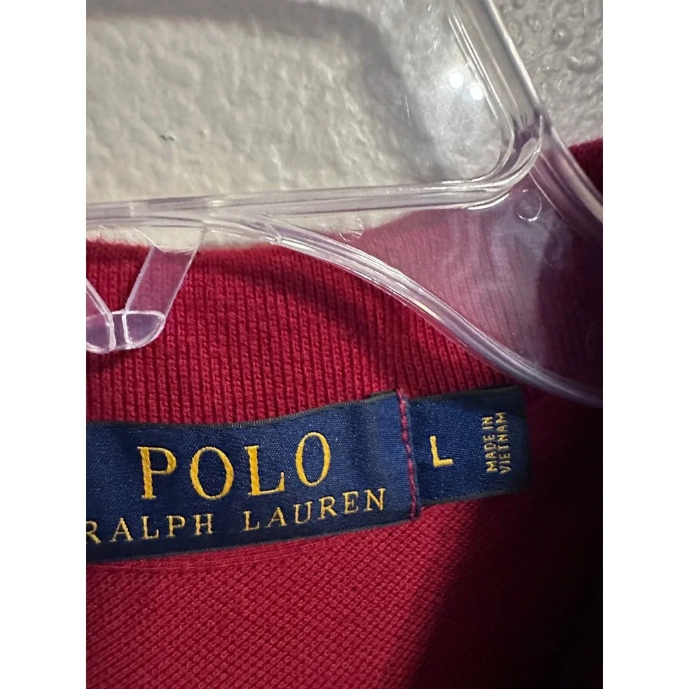 Polo Ralph Lauren Classic Fit Red Short Sleeve Polo Shirt Mens L
